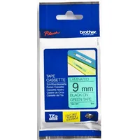 Brother Schriftband TZe-721 9mm schwarz/grün Packung mit 25 Stück