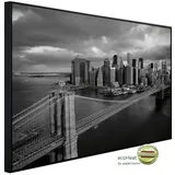 Papermoon Infrarotheizung Brooklyn Bridge schwarz / weiß, sehr angenehme Strahlungswärme bunt