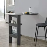 [en.casa] Bartisch Bromölla 120x45x106 cm Dunkelgrau