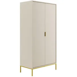 raumhirsch furniture Drehtürenschrank Austin 55 x 205 x 100 cm Kaschmir/Gold