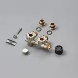 Zehnder Yucca Ventilhahnblock, mit Anschluss für Heizstab, 976103,