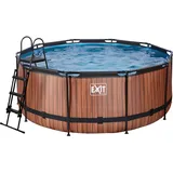 EXIT TOYS Wood Pool 360 x 122 cm inkl. Sandfilterpumpe