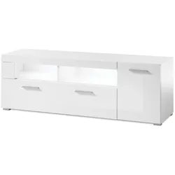 Furn.Design TV-Lowboard in weiß Hochglanz TV Unterteil 140 x 48 cm Crucero