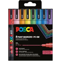 Posca Acrylmarker Set 8 St. Glitzer Weiß