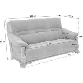 Max Winzer Sofa 3-Sitzer Tennessee