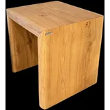 holz4home Massivholz Hocker Bank aus Eiche mit Baumkante XS