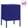 vidaXL Nachttische 2 Stk. Marineblau 35x35x51 cm Stahl