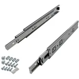 SO-TECH® Auszug Vollauszüge KV-35-H45-NF-MS Traglast 35 kg, Länge 650 mm, 1 Paar inkl. Schraubenset silberfarben