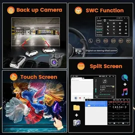 akhan 2+64GB 10 Zoll Autoradio Android 13 mit Navi Android Autoradio Bluetooth mit Mirror Link für iOS/Android Radio Auto Radio Touch Display 1 Din