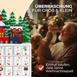 DEUBA Adventskalender zum Befüllen Winterlandschaft 24 Türchen
