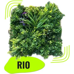 GeckoWall "RIO" | Premium Dschungel Farn Pflanzenwand  | Gastronomie Wandverkleidung | Kunstpflanzen Wandmontage | Regenwald Wandpaneele künstlich