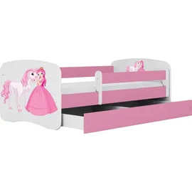 raumhirsch furniture Kinderbett mit Motiv Pferd 80 x 160 cm Holzwerkstoff rosa