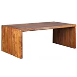 Wohnling Design Natur Sheesham Massivholz Bürotisch Computertisch - Braun