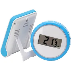 casativo-outdoor Digitales Funk-Poolthermometer Blau/Weiß 2er-Set