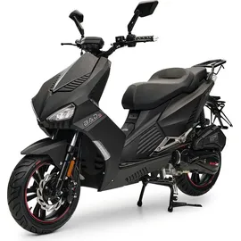 Burnout Motorroller BAD s Mattschwarz 50ccm 25 kmh Mofa Sportlich Scooter