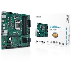 Asus Pro Q570M-C/CSM Mainboard, (Business-Mainboard Sockel, 1-St., RAM 128 GB), Intel, LGA 1200, Micro-ATX, PCIe 4.0, DDR4 DIMM grün