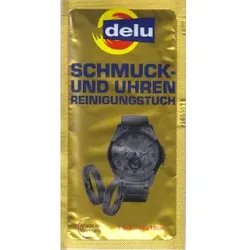 DELU Schmuck- und Uhren Reinigungstuch, Schnelle Reinigung von Schmuck jeder Art, 1 Packung = 1 Stück