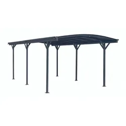 Design Carport London Aluminium Doppelstegplatten Beschichtung gegen UV-Strahlung Grau