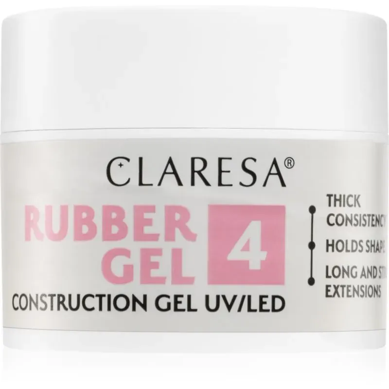 Claresa Rubber Gel Construction Gel UV/LED Gel-Lack für verlängerte Fingernägel Farbton 04 12 g
