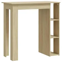 vidaXL Bartisch mit Regal 102 x 50 x 103,5 cm Braun