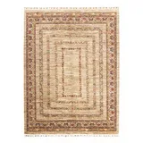morgenland Orientteppich »Mir - Indus - 90 x 60 cm - beige«, rechteckig, Wohnzimmer, Handgeknüpft, Einzelstück mit Zertifikat, beige
