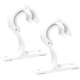 2 Stück Gardinenstangen Halterung für 20-28 mm Durchmesser, Gardinenstange Deckenmontage Verstellbare mit Schrauben, Aluminiumlegierung Vorhangstangen Halterungen für Badezimmer und