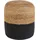 Beliani Pouf DALAMA Jute Schwarz 46 cm Wohnzimmer, Hocker, Poufs