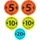 Jazwares Nerf Zielscheiben Wall-to-Wall Targets (5er Pack)