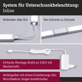 Paulmann LED Lichtleiste Inline chrom matt 35 cm TW 2er Set