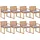 Beliani Sassari II Gartenstuhl 8er Set 0 x 0 x 0 cm hellbraun/blau