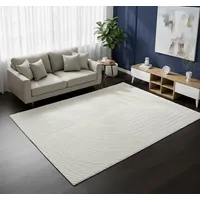 Vimoda Moderner Kurzflor-Teppich Boho Wohnzimmer Schlafzimmer dünn mit 3D