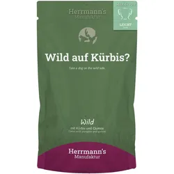 Herrmann's Selection Leicht 150g Beutel Hundenassfutter 15 x 150g Wild mit Kürbis & Quinoa