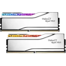 G.SKILL Trident Z5 Royal Neo F5-6000J2636H32GX2-TR5NS 64GB 2x32GB DDR5 6000MHz CL26 AMD EXPO RGB 2 x 32GB, 6000 MHz, DDR5-RAM, DIMM), RAM, Silber