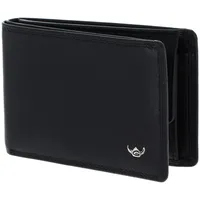 Golden Head Polo RFID Protect Petite Billfold Coin Wallet Black