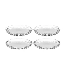 LEONARDO Speiseteller »Teller CUCINA OPTIC, 18 cm, 4er-Set«, (Set, 4 St.), spülmaschinengeeignet, farblos