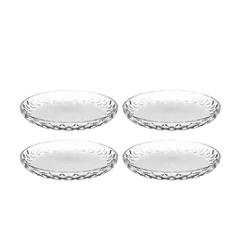 LEONARDO Speiseteller »Teller CUCINA OPTIC, 18 cm, 4er-Set«, (Set, 4 St.), spülmaschinengeeignet, farblos