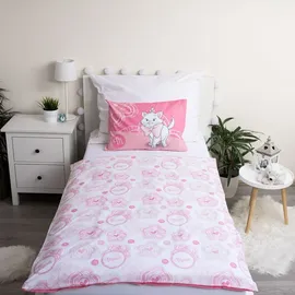Jerry Fabrics Disney Marie Kinderbettwäsche – Bettbezug 100x135 cm & Kissenbezug 40x60 cm, Rosa