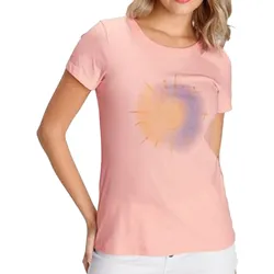 AjC Damen T-Shirt mit Tarot-Druck kurzärmliges Sommer-Shirt Baumwolle 44593933 Rosa