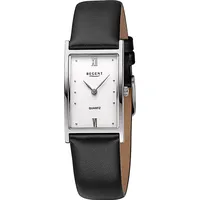 REGENT Leder Damen Uhr Armbanduhr Lederarmband D2URF1507 - Schwarz