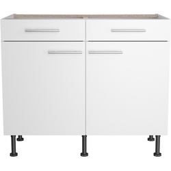 Unterschrank OPTIFIT „Klara“ Schränke Gr. B/H/T: 100 cm x 87 cm x 58,4 cm, 2 St., weiß Unterschränke Breite 100 cm