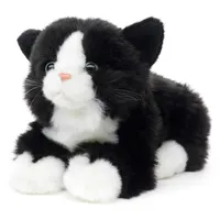 Uni-Toys Kuscheltier Katze 20 cm Schwarz/Weiß
