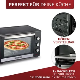 Steinborg SB-3006 Backofen 60 Liter Schwarz