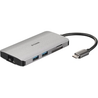 D-Link 8-in-1 USB-C Hub with HDMI/Ethernet/Card Reader/Power Delivery (DUB-M810)