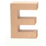 Glorex  6 2029 105 Papp Buchstabe E Buchstabe aus brauner Pappe ca. 17,5 X 5,5 cm groß zum bemalen und bekleben für Serviettentechnik und Décopatch ideal als Dekoration