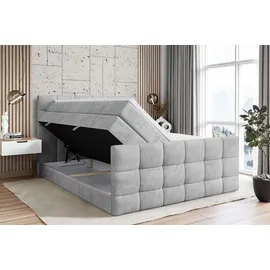 altdecor Boxspringbett APO-Z KING - 160 x 200 - H3/H4 - Hellgrau