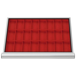 Simplaflex Schubladenorganizer, BxT: 600 x 450 mm, Kunststoff - rot