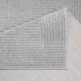 Carpet City "FLAIR177", grau, B:160cm H:11mm L:230cm, Obermaterial: 50% Polyester, 50% Polypropylen, Teppiche, Teppich, Kurzflor-Teppich, Skandi-Stil, Wohnzimmer