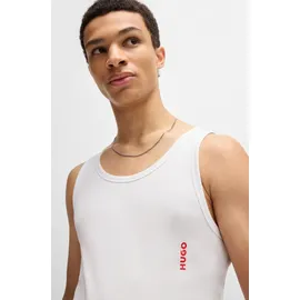 Hugo Herren, Unterhemd, 2er Pack - Tank Top Twin Pack, Doppelripp, Cotton Stretch weiß 2XL