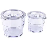 Magic Vac Vakuumbehälter Set rund weiß 2 x 2,0 l und 4,0 l