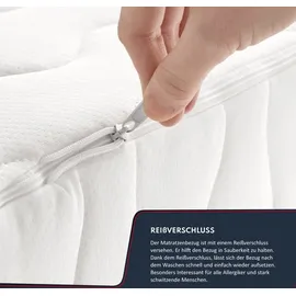 Fdm Select Matratze 160x200 cm Kaltschaum Höhe 14 cm Härtegrad H3 H4 Visco-Schaum Öko-Tex Allergikergeeignet Jersey Bezug Waschbar